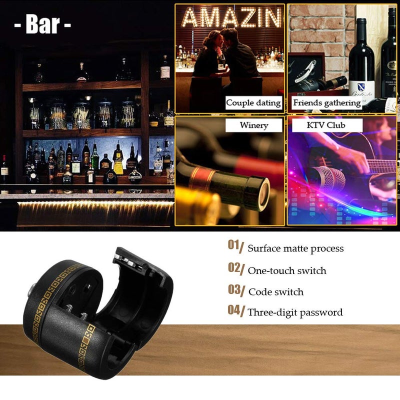 Comidox 2Pcs Wine Bottle Lock Combination Digital Password Code Lock Cap For Red Wine Bottle Vacuum Picks Stopper Conservation - Image 4